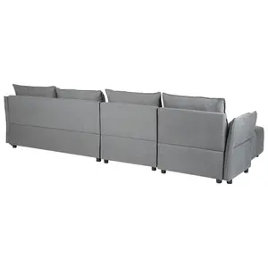 Corner Sofa TOMRA Dark Grey Fabric Right Hand