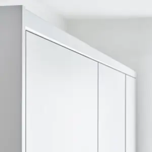 GoodHome Alpinia Matt white Cornice & pelmet, (L)2400mm (H)35mm