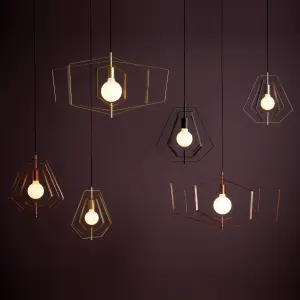 GoodHome Nedoki Copper effect Pendant ceiling light, (Dia)350mm