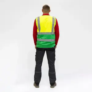 Timco - Hi-Visibility Executive Vest - Yellow & Green (Size X Large - 1 Each)