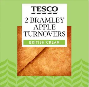 Tesco 2 Fresh Cream Bramley Apple Turnover 160G