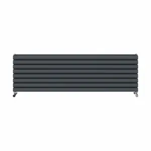 Right Radiators 1600x472 mm Horizontal Vertical Oval Column Radiator Double Panel Rads Anthracite