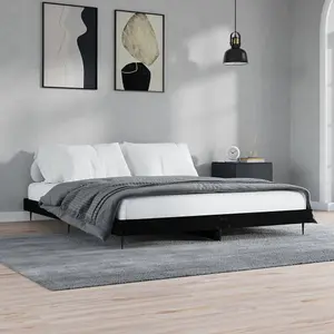 Berkfield Bed Frame Black 120x200 cm Engineered Wood