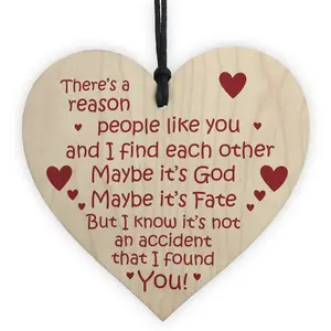 Funny Quirky Valentines Anniversary Gift For Him Her Wood Heart Couple Gift Keepsake