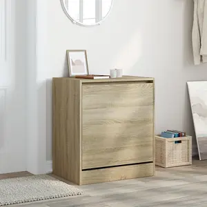 Berkfield Shoe Cabinet Sonoma Oak 60x42x69 cm Engineered Wood