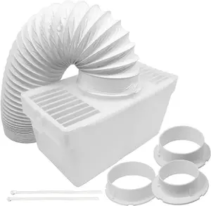 SPARES2GO Tumble Dryer Vent Kit Universal 1.5m Venting Duct Hose + Adaptors Condenser Set