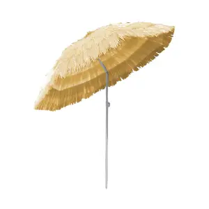 SunDaze 1.6M Beige Hawaiian Parasol Outdoor Beach Patio Umbrella UV Protection