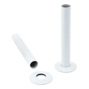 Right Radiators Radiator Pipes and Collars Easy Fit Packs 180mm Pipes White