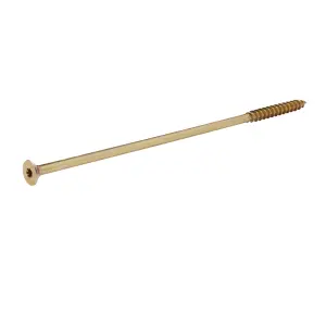 Diall Double-countersunk Yellow-passivated Steel Wood screw (Dia)10mm (L)280mm, Pack of 1