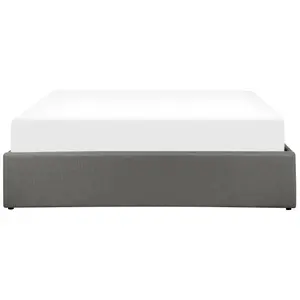 Fabric EU King Size Ottoman Bed Grey DINAN