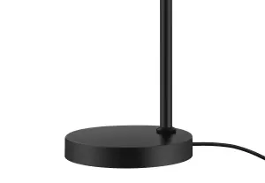 GoodHome Calume Modern Round Matt Black Table lamp