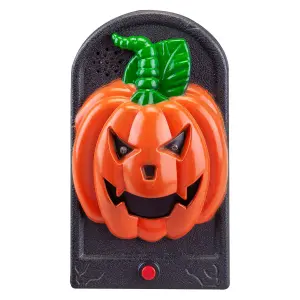 Halloween Spooky Doorbell with Flashing LED Lights Trick or Treat  Pumpkin