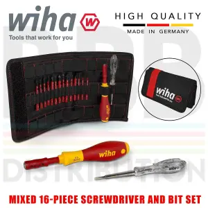 Wiha Slimbits Screwdriver Voltage Tester Phillips Slotted Pozidrive Torx 36068