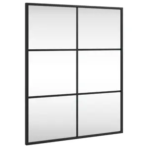 Mikayia Wall Mirror Black 60cm H x 50cm W