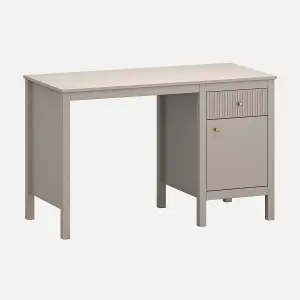 Kleo Modern Desk with Storage - Taupe