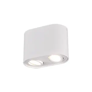 Luminosa Cookie Modern 2 Light Surface Mounted Downlight White Matt - UK Stock