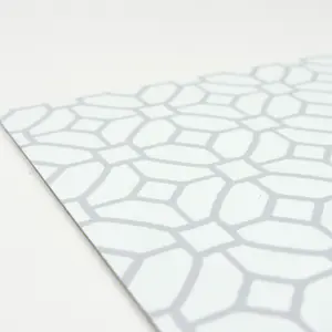 Floorpops Lattice White Peel and Stick Floor Tiles FP2946