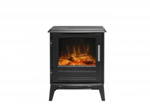 Dimplex BAR20 Bari Electric Stove 2kw with Optiflame Effect - Black - REMOTE CONTROLLED