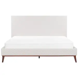 Velvet EU Super King Size Bed Off-White BAYONNE