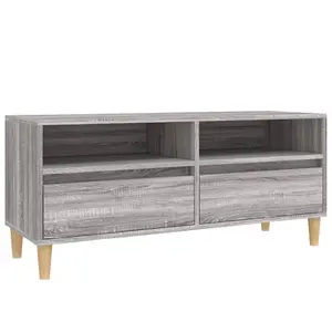 Berkfield TV Cabinet Grey Sonoma 100x34.5x44.5 cm Engineered Wood