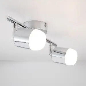 Arlec Pallas 2 X 4W Led Chrome Spotlight