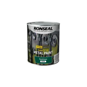 Ronseal Direct to Metal Paint Gloss 750ml Rural Green