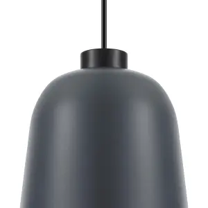 GoodHome Calume Dark grey Bell Light shade (D)18cm