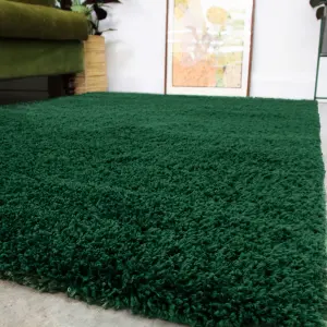 Emerald Green Thick Soft Shaggy Runner Rug 60x240cm