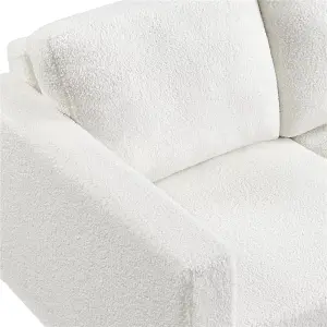 Yaheetech Ivory Boucle Contemporary 3-Seater Sofa Couch