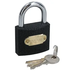 50mm Cast Iron Padlock With Hardened Shackle Padlocks Shed Gate Lock