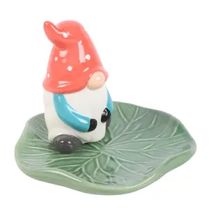 Something Different Gonk Lily Pad Incense Holder White/Green/Red (One Size)