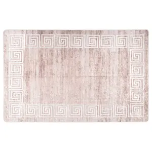 Rug Washable 80x150 cm Beige Anti Slip