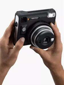 Fujifilm Instax SQUARE SQ40 Instant Camera With Selfie Mode, Built-In Flash & Hand Strap, Black