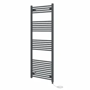 Rinse Bathrooms 800W Electric Heated Warming Towel Rail Bathroom Radiator Anthracite - 1600x600mm