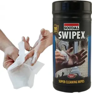 Soudal Swipex Cleansing Wipes - 100 Wipes - Cleaning Wipes - Pack of 6