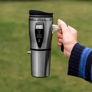 Ingenious Heated Travel Mug with Car Adaptor