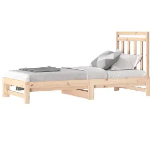 Berkfield Pull-out Day Bed 2x(90x200) cm Solid Wood Pine