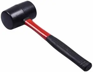 New Hammer Mallet Rubber Grip Handle Diy Fibre Shaft Heavy Duty Strong Lightweight