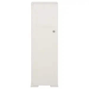 Berkfield Plastic Cabinet 40x43x125 cm Wood Design White