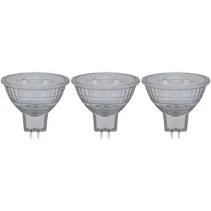 Crompton Lamps LED MR16 Bulb 5W GU5.3 12V Cool White Clear (35W Eqv) (3 Pack)