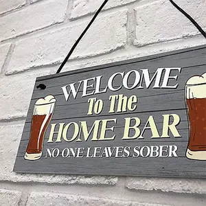 Red Ocean Funny HOME BAR Signs And Plaques Novelty Bar Sign Garden Sign Home Decor Man Cave Plaque Gift