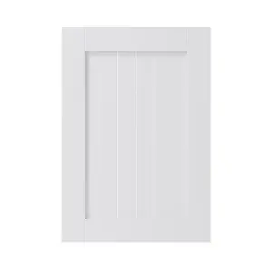 GoodHome Alpinia Tongue & groove Matt white Shaker Highline Cabinet door (W)500mm (H)715mm (T)18mm