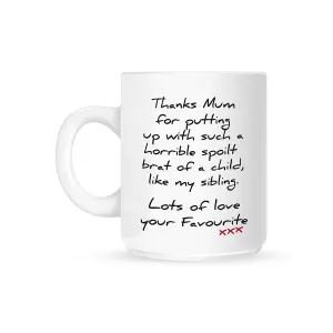 Grindstore My Spoilt Sibling Mug White (One Size)