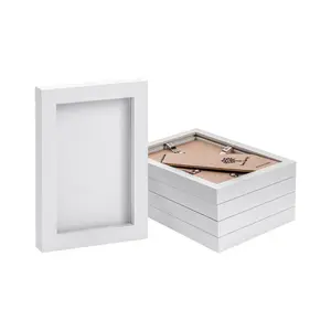 Photo Frames with 4" x 6" Mount - 8" x 10" - Black/Grey - Pack of 5 (Set of 5) White / 12.50cm W x 17.50cm H x 2cm D