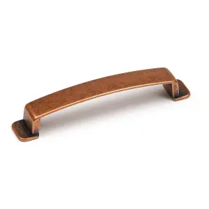 128mm Antique Copper Cabinet Handle Rustic Cupboard Door Drawer Pull Wardrobe Furniture Replacement Upcycle