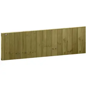 Ultimate Vertical Tongue & Groove Fence Panel (Pack of 5) Width: 6ft x Height: 2ft Interlocking Planks Fully Framed