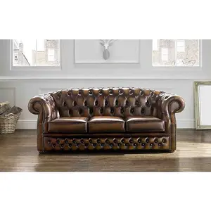 Chesterfield Cambridge Settee Real Leather