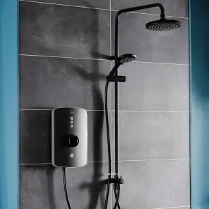 Triton Amala DuElec® Matt Black Manual Electric Shower, 9.5kW