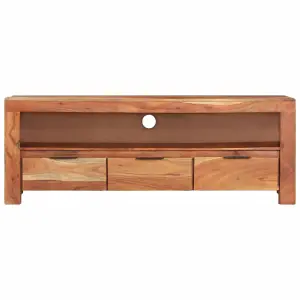 Berkfield TV Cabinet 110x30x40 cm Solid Acacia Wood