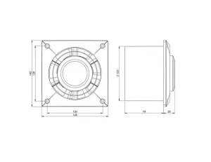 Bathroom Extractor Fan 125mm Ceiling or Wall Mounted